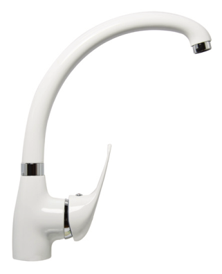 Monomando Fregadero Nova Tubular Blanco