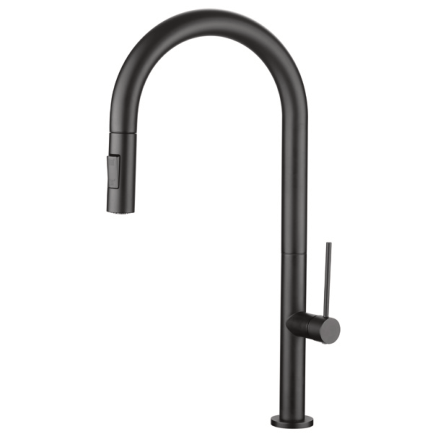Monomando Fregadero Extraible Bristol Negro