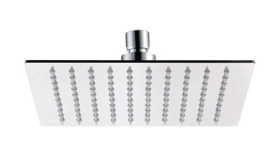 Rociador Ducha Cromo Cuadrado Inox