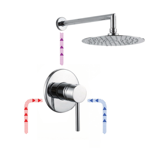 Conjunto Ducha Empotrar Pared Marte 1