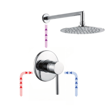 Conjunto Ducha Empotrar Pared Nova 1