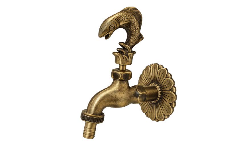 GRIFO JARDIN PEZ BRONCE